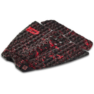 Dakine John John Florence Pro Surf Traction Pad en colores rojo y negro, diseñado para mejorar el agarre y el control en las tablas de surf