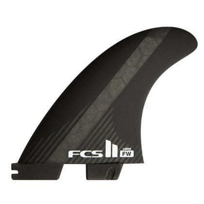 R FCS II FW PC Carbon Black Large Tri Fins - Imagen 1