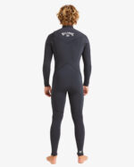 Eco-conscious Billabong Absolute 4/3mm wetsuit with chest zip entry, made from FSC-certified natural rubber and recycled materials